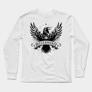 Nevermore Raven - Gothic Edgar Allan Poe Gothic Long Sleeve T-Shirt